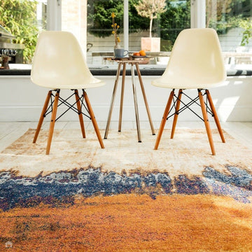 Nova NV04 Distress Modern Abstract Durable Easy-Care Polypropylene Short Pile Orange Rug-Asiatic Carpets-Rug Love - The Most Loved Rug Store